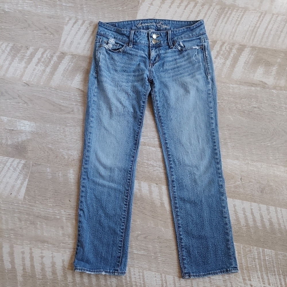 AEO Low Rise Ankle Cropped Jeans